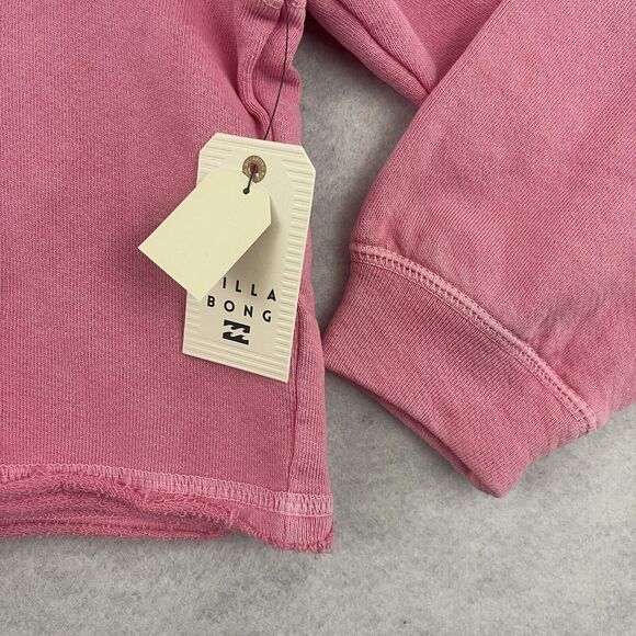 Billabong Girls Pink Cropped Hoodie XS 6 “Love Is All” NWT - Picture 7 of 10